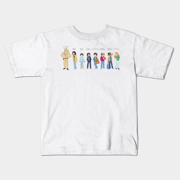 Stranger Things portrait Kids T-Shirt by Roby-boh